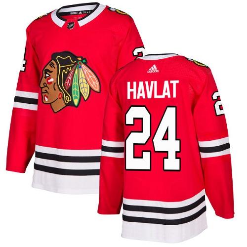 Adidas Men Chicago Blackhawks 24 Martin Havlat Red Home Authentic Stitched NHL Jersey